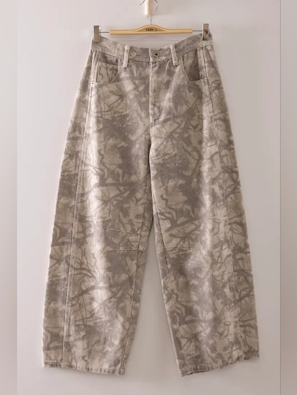 Very J Neutral Tie-Dye Wide Leg Pants